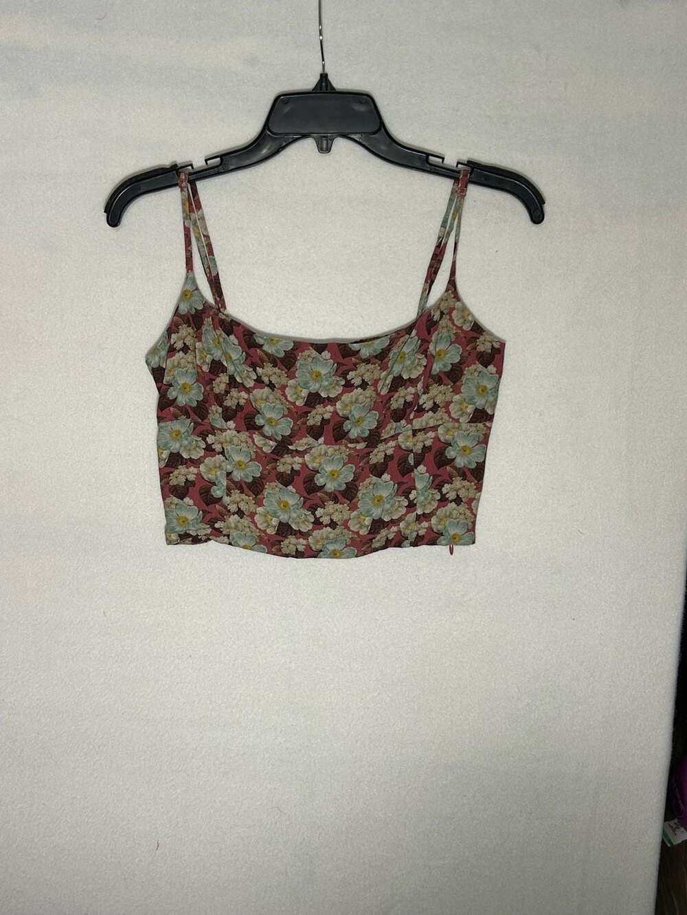 Aritzia Wilfred Sicily Floral Smocked Crop Top Size M
